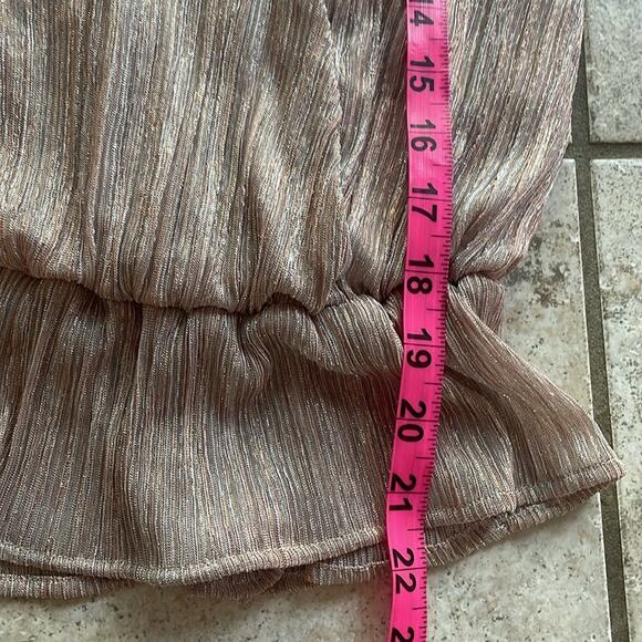 Anine Bing Draped Top Metallic Rose - Picture 12 of 15